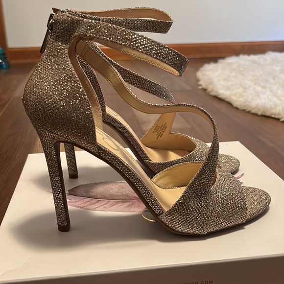 Gold Glitter Heels - Picture 2 of 6
